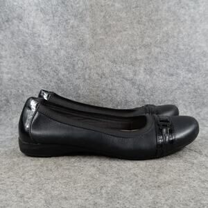 Clarks Shoes Womens 8.5 Ballet Flats Casual Slip On Fashion Comfort Black Loafer